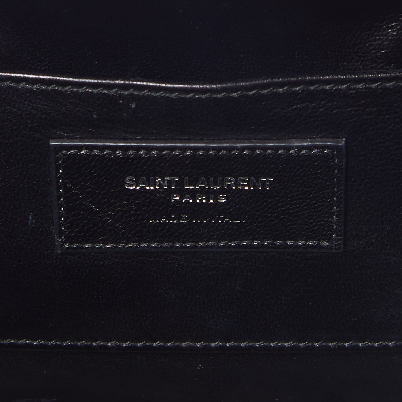 Calfskin Crocodile Embossed Monogram Lunch Box Bag Black
