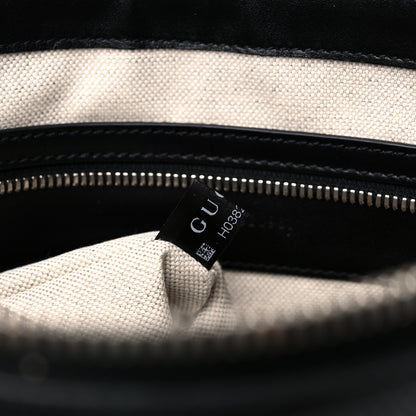 Gucci Calfskin GG Tennis Embossed Medium Wristlet Messenger Bag Black 7 of 9
