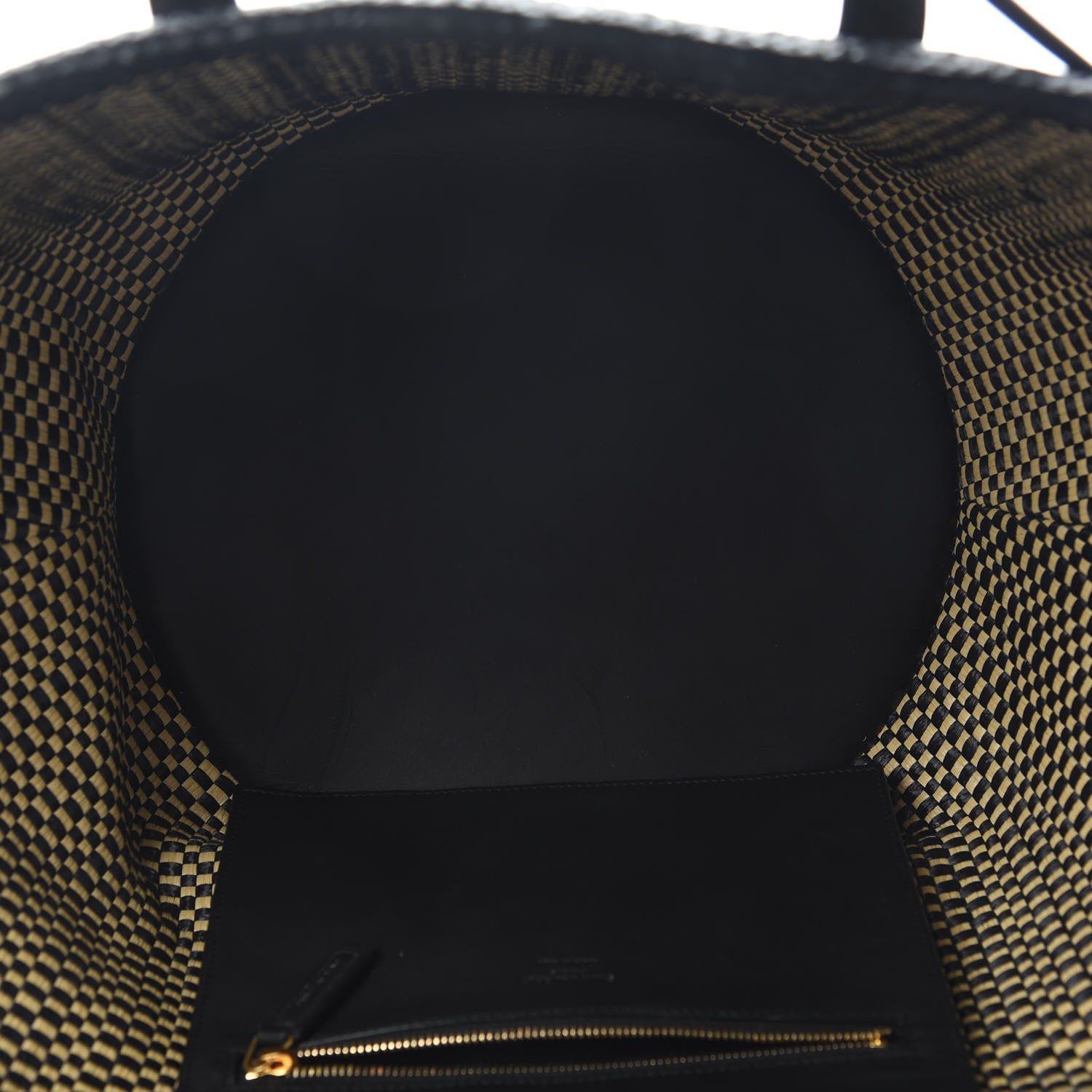 Saint Laurent Raffia Calfskin Medium Panier Tote Black Naturale 5 of 8