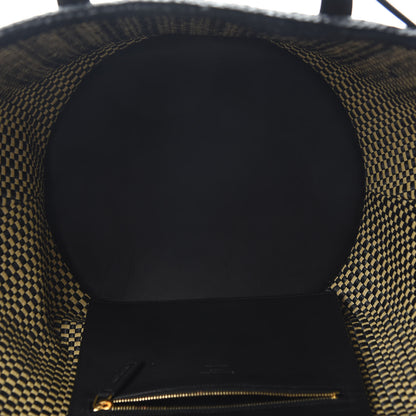 Saint Laurent Raffia Calfskin Medium Panier Tote Black Naturale 5 of 8