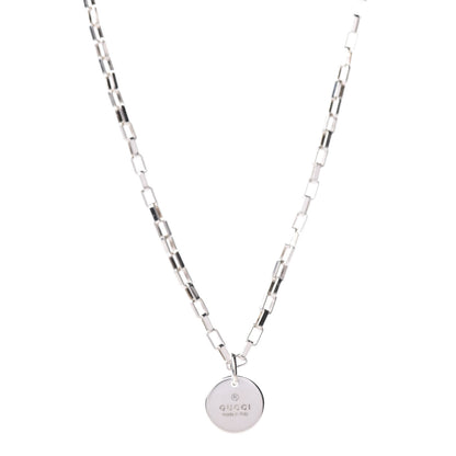 Gucci Sterling Silver Trademark Logo Circle Pendant Necklace 4 of 6