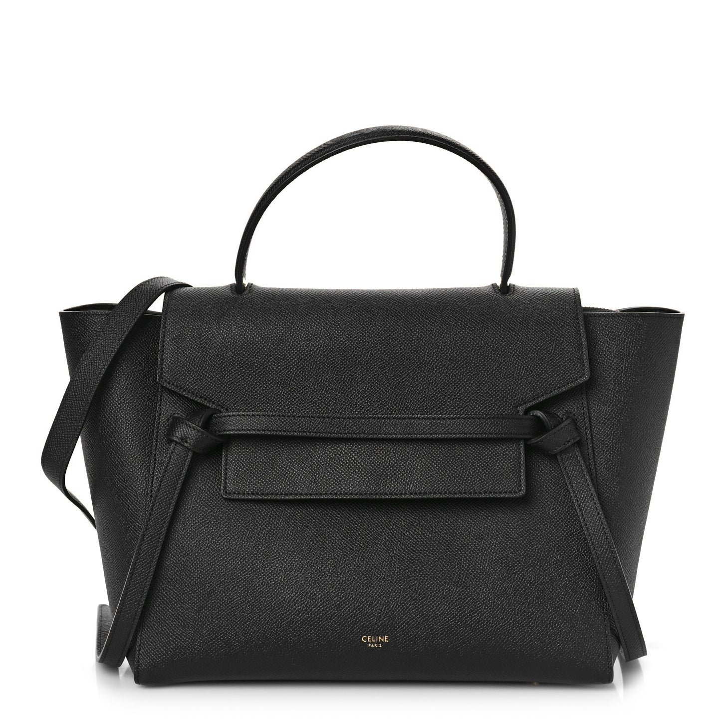 Grained Calfskin Mini Belt Bag Black