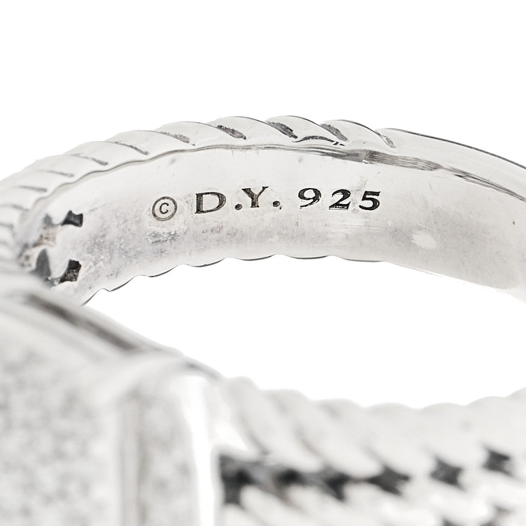 Sterling Silver Diamond 10mm Petite Wheaton Ring 54 7