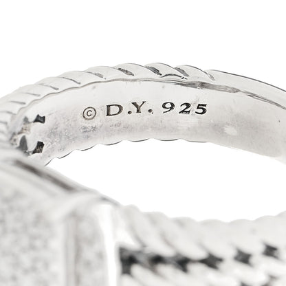 David Yurman Sterling Silver Diamond 10mm Petite Wheaton Ring 54 7 5 of 5