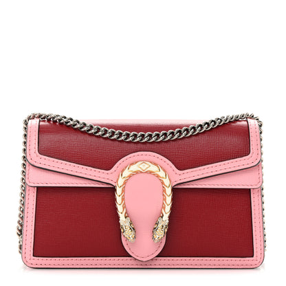 Gucci Azalea Calfskin Enamel Super Mini Dionysus Shoulder Bag New Cherry Red Wild Rose Off White 1 of 15