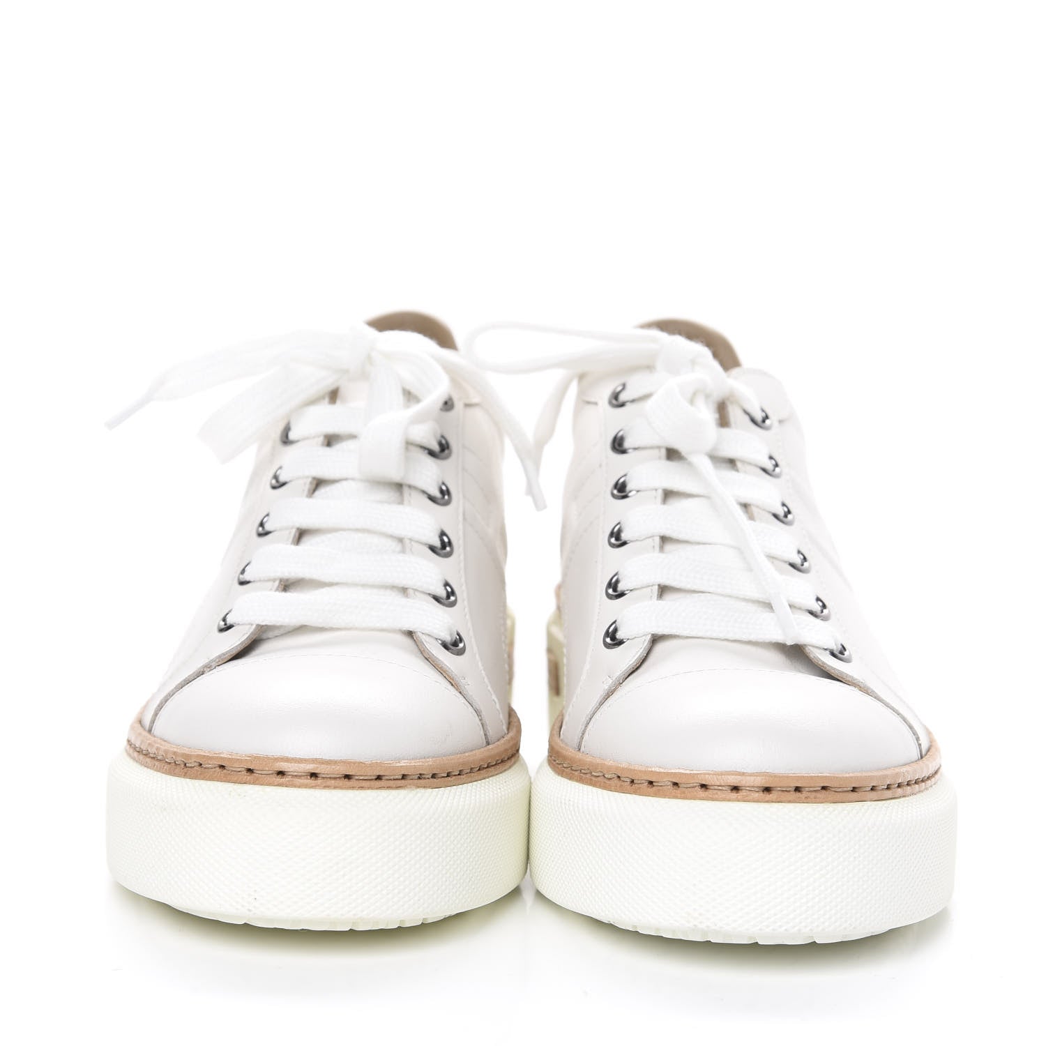 Hermes Calfskin Polo Sneakers 35 White 2 of 8