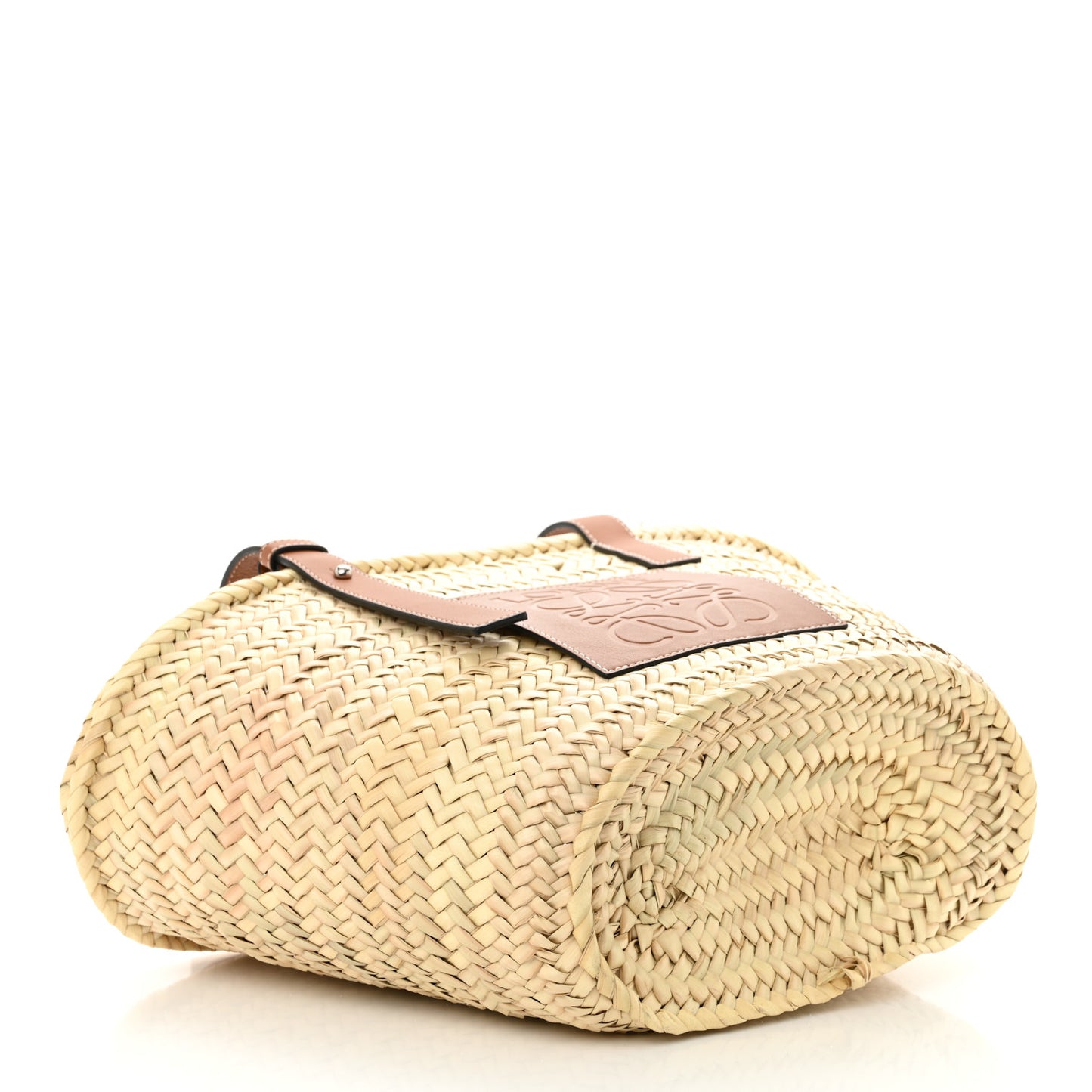 Raffia Medium Basket Tote Bag Natural Tan