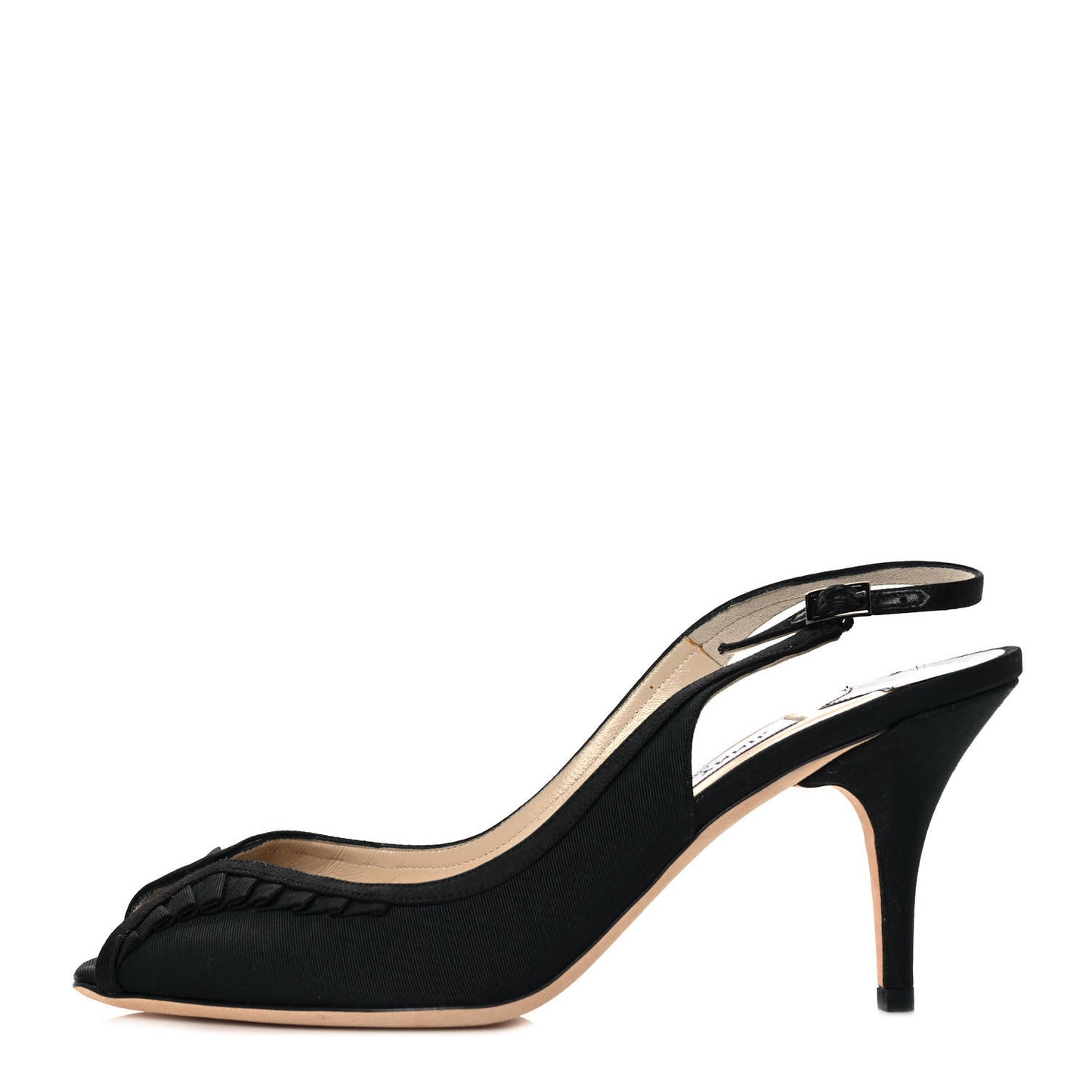 Satin Pleated Pumps 39 Black