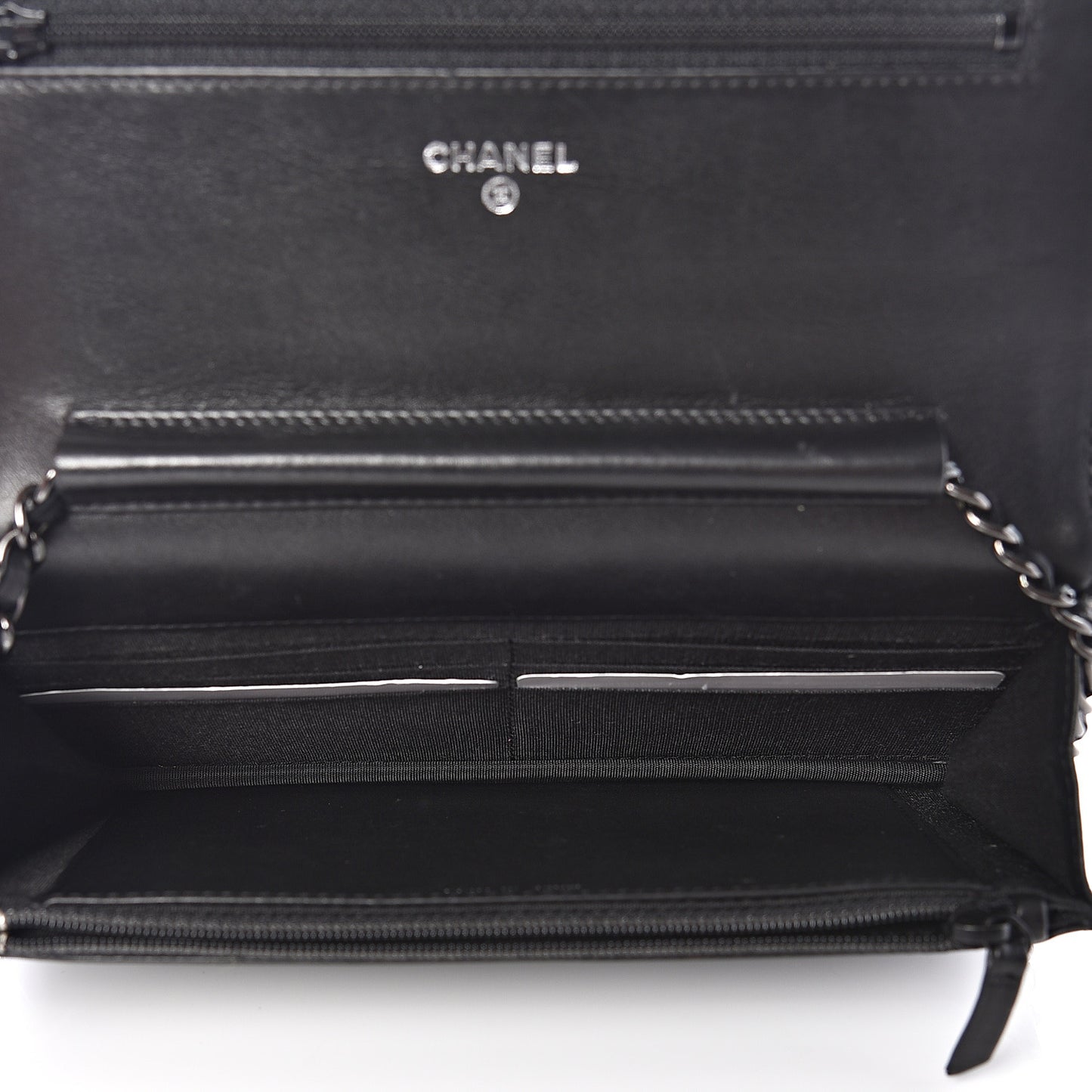 Calfskin Quilted Boy Wallet On Chain WOC So Black