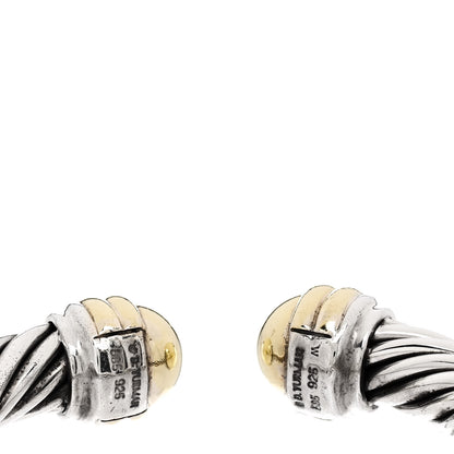 David Yurman Sterling Silver 14K Yellow Gold 10mm Cable Classics Bracelet 3 of 4
