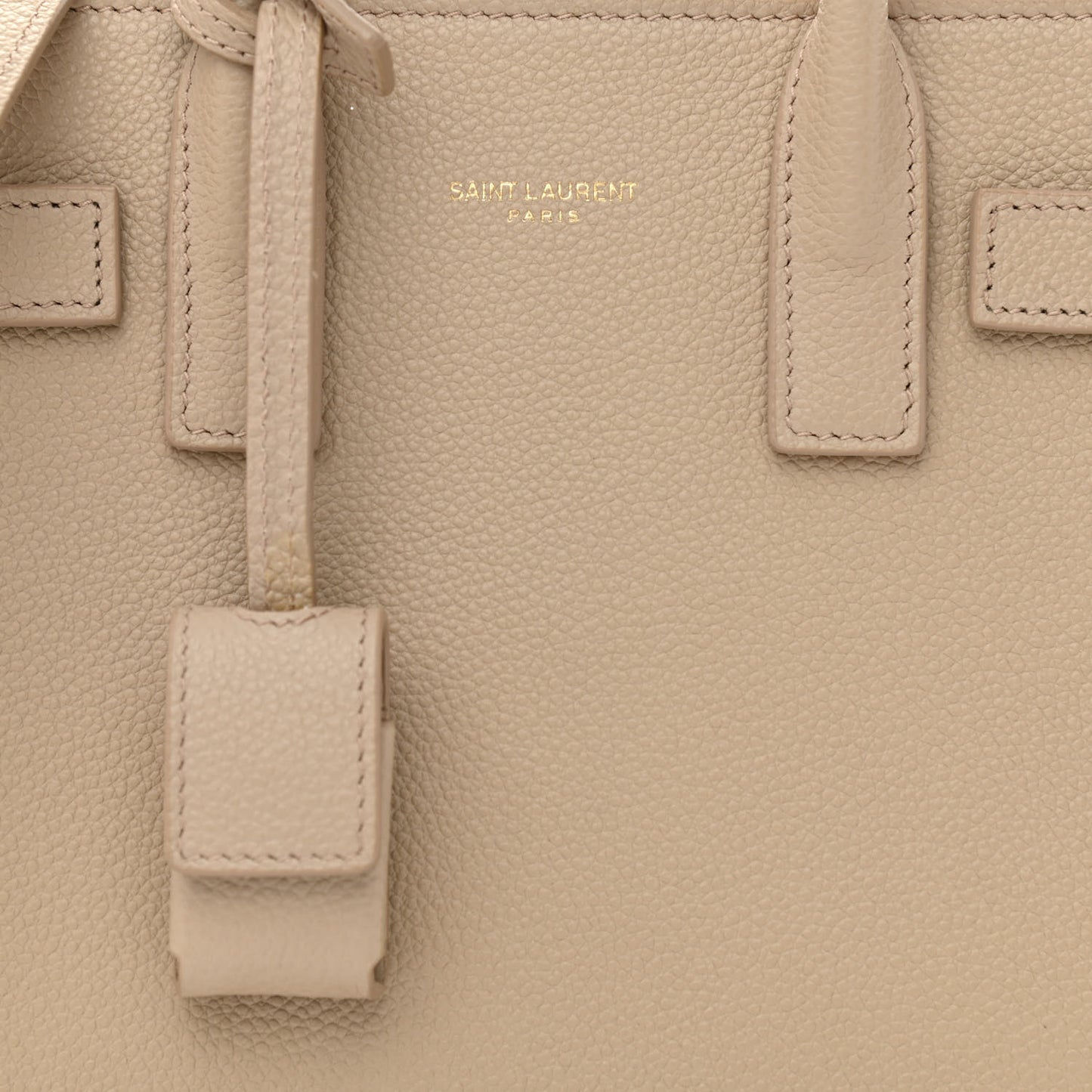 Grained Calfskin Nano Sac de Jour Sea Salt