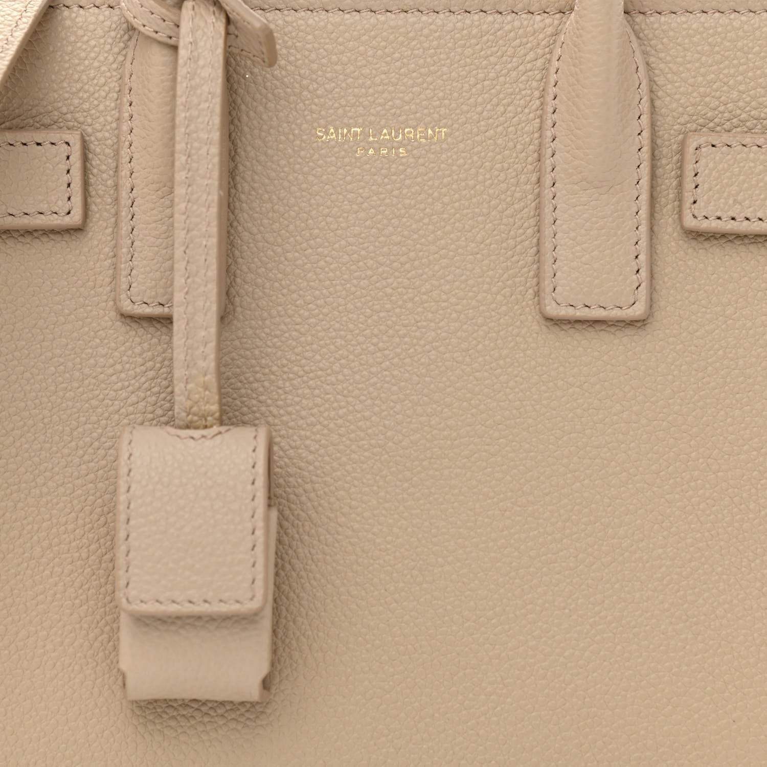 Saint Laurent Grained Calfskin Nano Sac de Jour Sea Salt 8 of 10