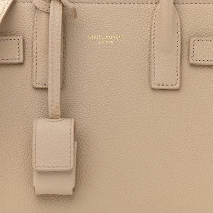 Saint Laurent Grained Calfskin Nano Sac de Jour Sea Salt 8 of 10
