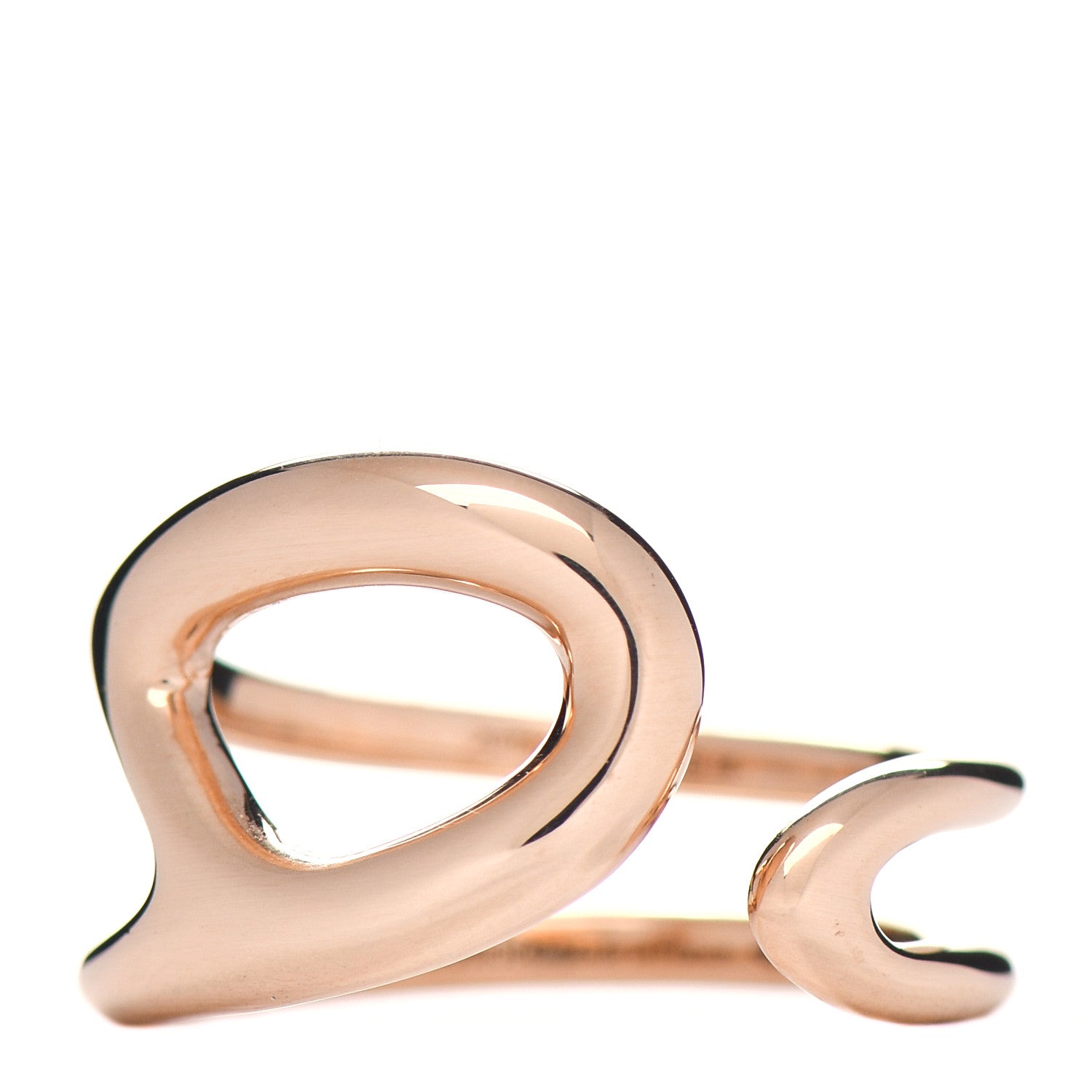 Hermes 18K Rose Gold MM Chaine d'Ancre Punk Ring 56 7.5 1 of 5