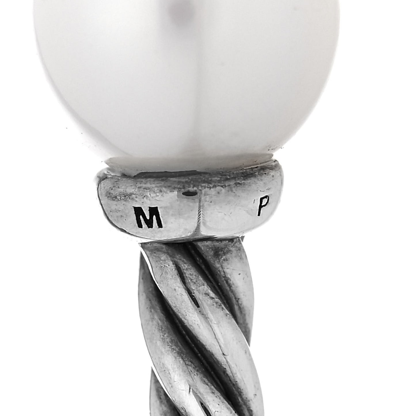 Sterling Silver Diamond Pearl 9mm Solari Bracelet