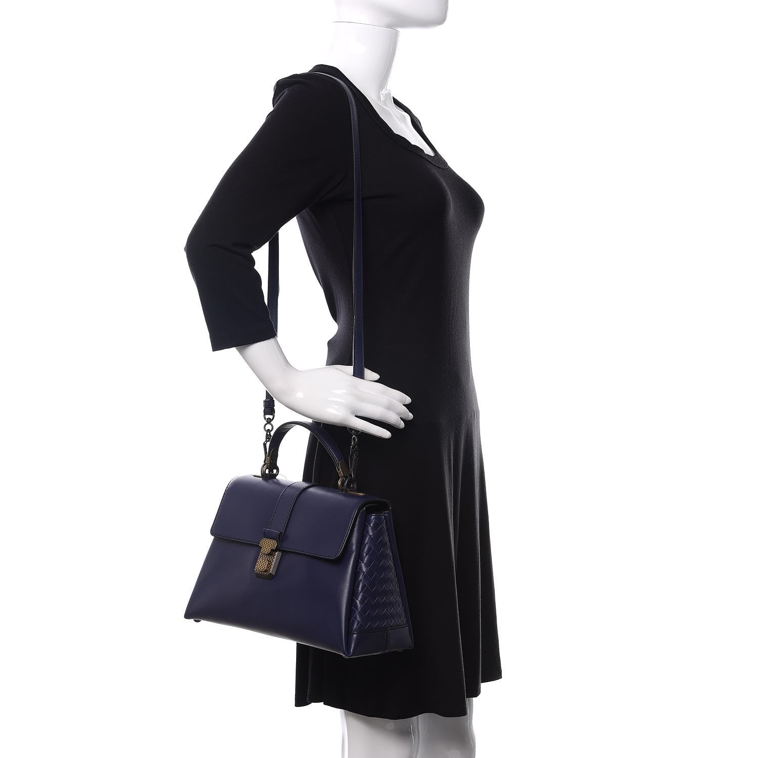 Bottega Veneta French Calfskin Medium Piazza Bag Atlantic 2 of 11