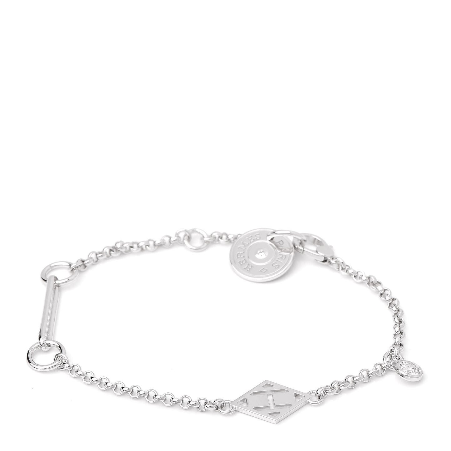 18K White Gold Diamond Gambade Bracelet