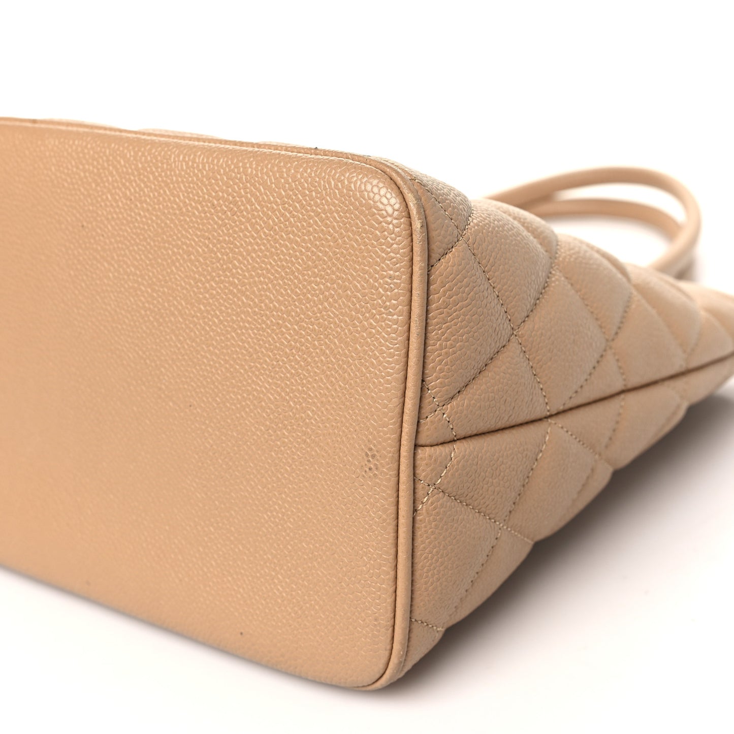 Caviar Quilted Medallion Tote Beige