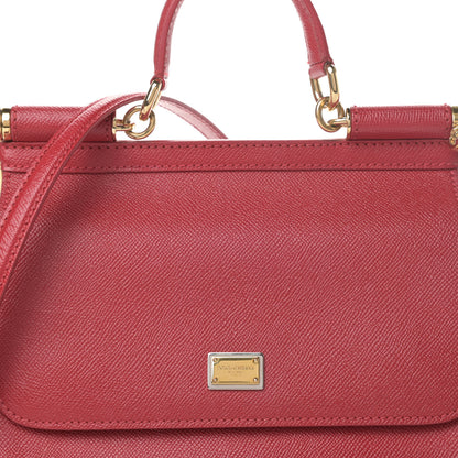 Dolce & Gabbana Dauphine Medium Miss Sicily Satchel Dark Red 9 of 11
