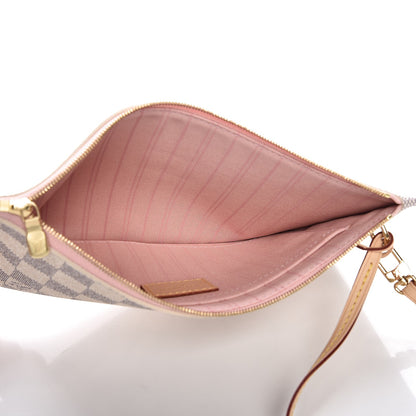 Louis Vuitton Damier Azur Neverfull MM GM Pochette Rose Ballerine 5 of 7