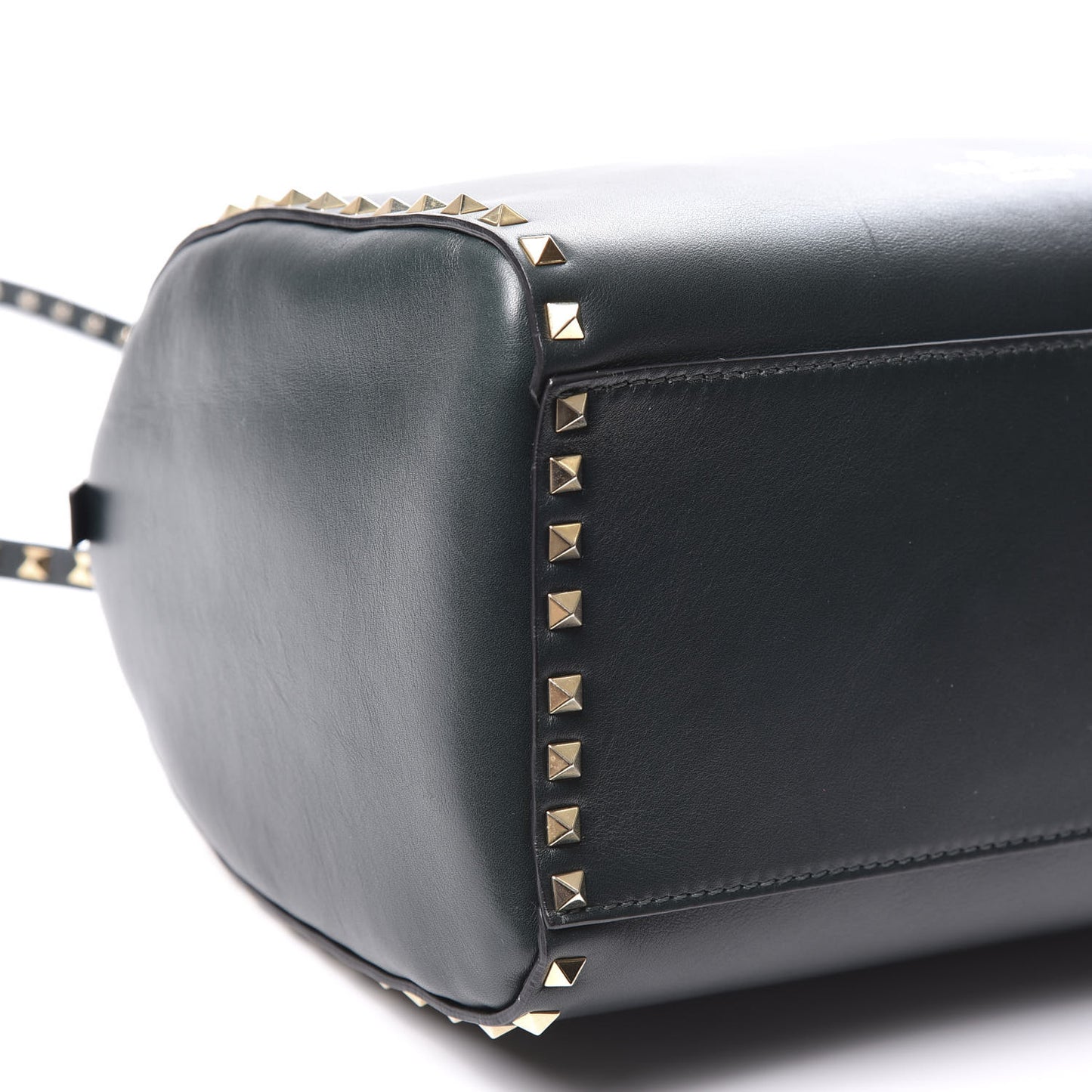 Vitello Rockstud Bowling Bag Deep Green