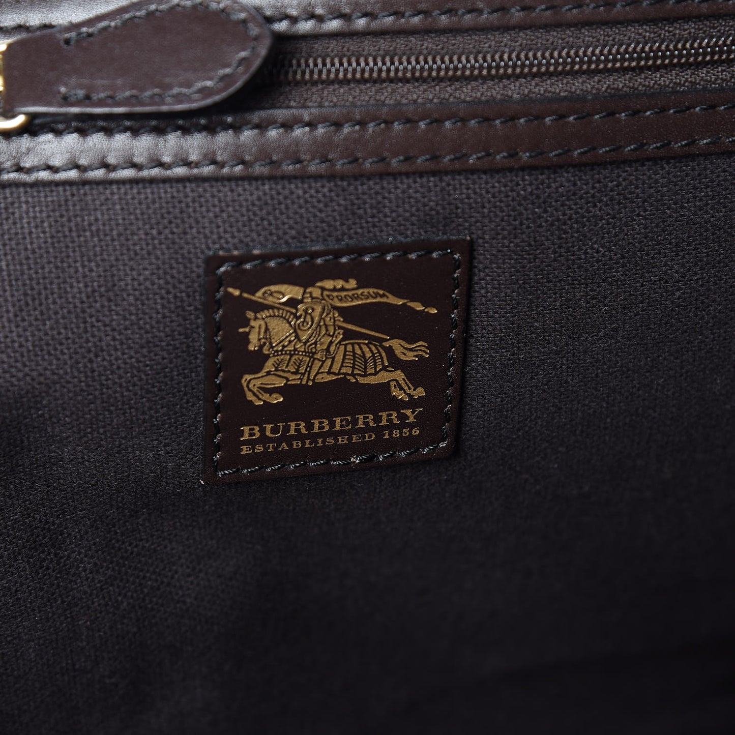 Haymarket Check Portfolio Case Chocolate