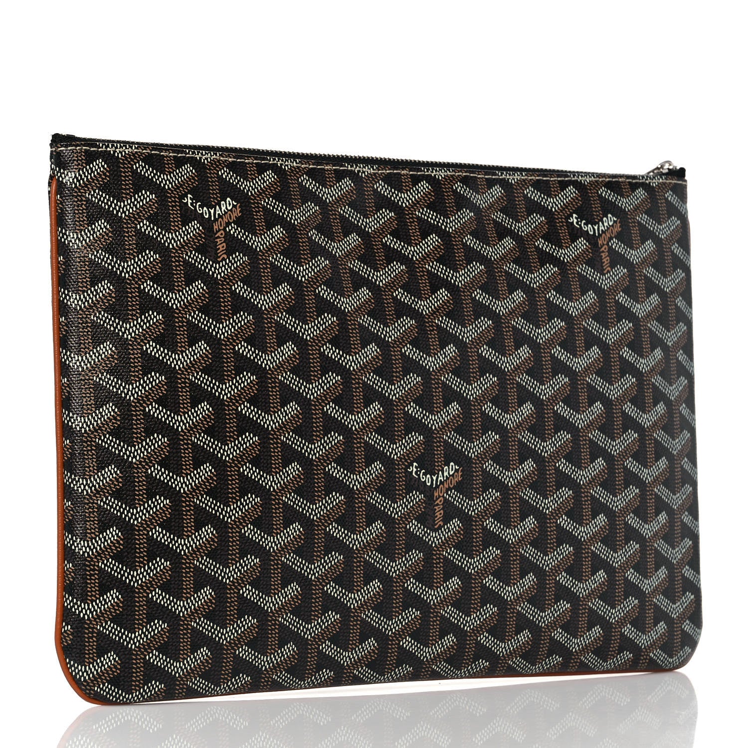 Goyard Goyardine Senat Pochette MM Black Gold 3 of 8