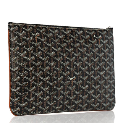 Goyard Goyardine Senat Pochette MM Black Gold 3 of 8