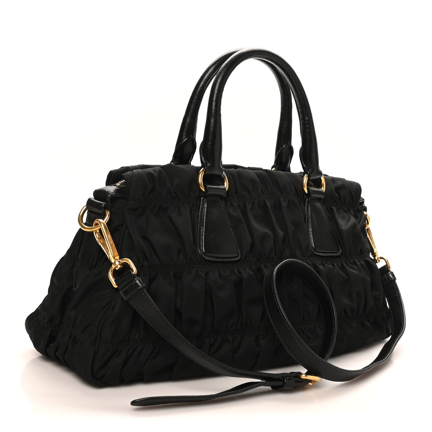 Tessuto Nylon Gaufre Tote Black