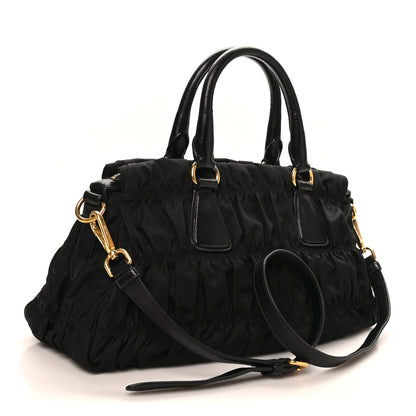 Prada Tessuto Nylon Gaufre Tote Black 3 of 9
