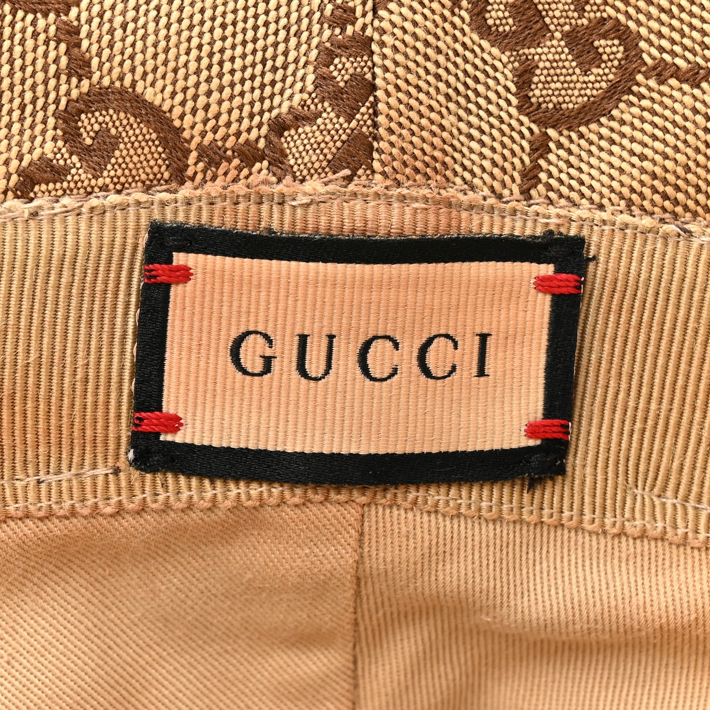Monogram Textured Dollar Calfskin GG Jago Bucket Hat L Cacao Beige