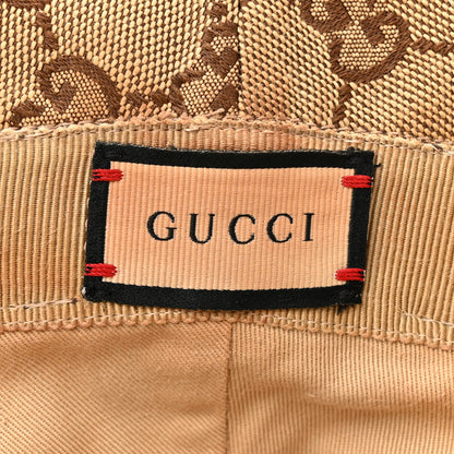 Gucci Monogram Textured Dollar Calfskin GG Jago Bucket Hat L Cacao Beige 8 of 10