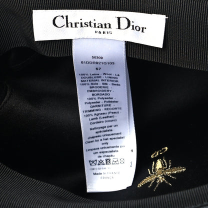 Christian Dior Wool Arty Beret Cap 57 Black 8 of 8