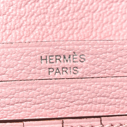 Hermes Chevre Mysore Bearn Compact Wallet Rose Sakura 6 of 7