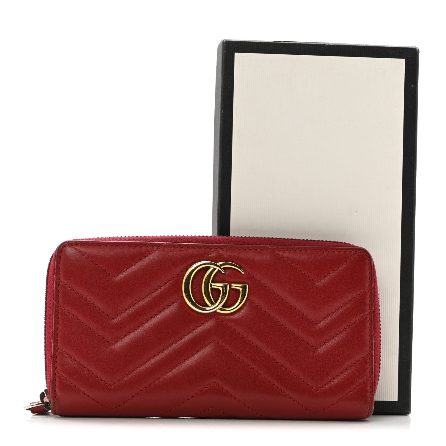ぷりん☆GUCCI 長財布(ローズレッド) GUCCI（グッチ） 財布 ラウンドファスナー長財布 レディース レッド