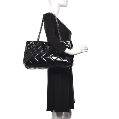 Chanel Patent Quilted Medium Cells Tote Black 2 of 12
