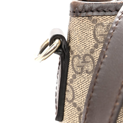 Gucci GG Supreme Monogram Small Zippered Tote Dark Brown 14 of 16