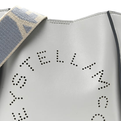 Stella McCartney Eco Alter Nappa Perforated Logo Mini Crossbody Light Blue 7 of 9