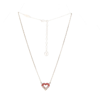 Louis Vuitton Swarovski LV and V Heart Strass Necklace Rose Gold 3 of 6