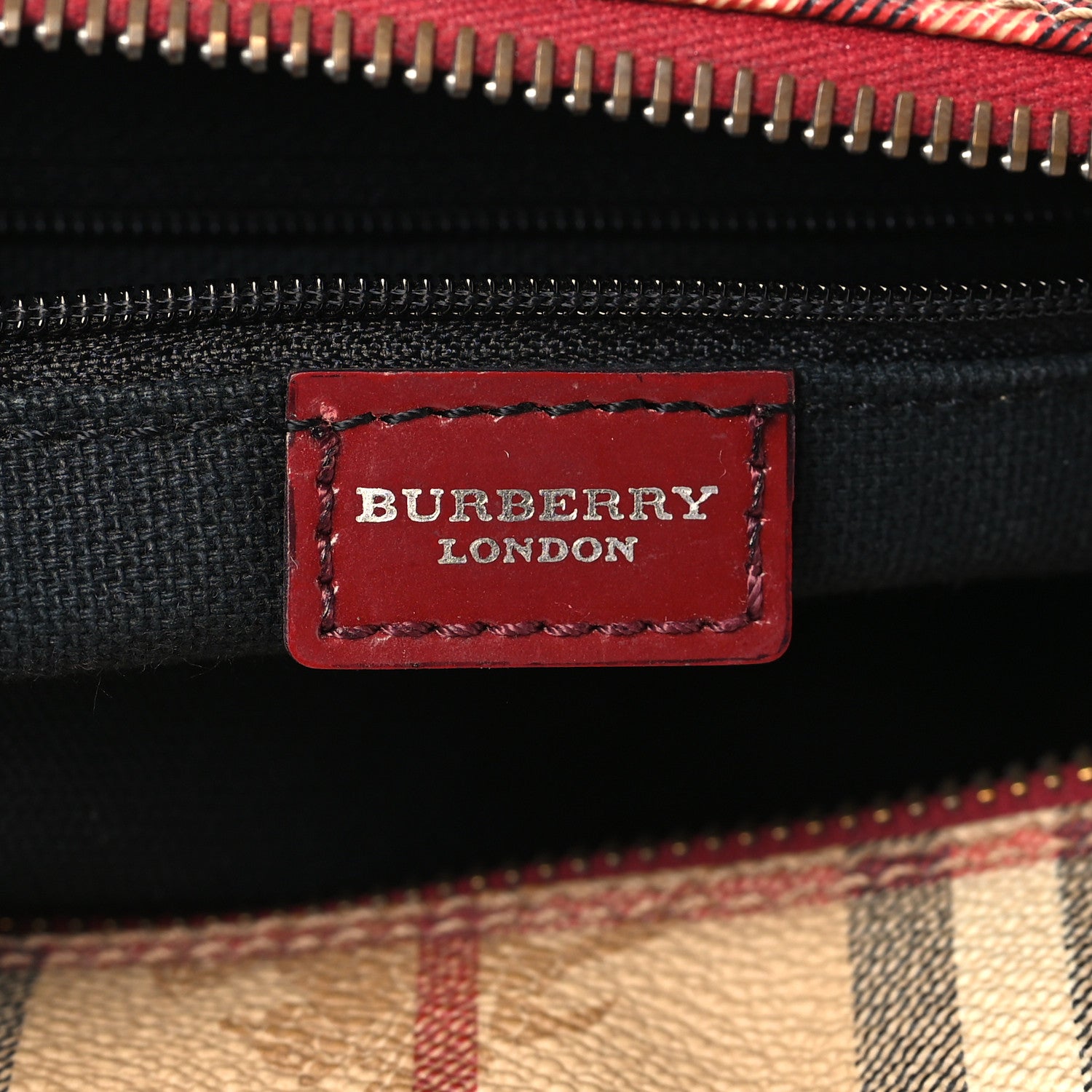 Burberry Haymarket Check Barrel Bag Brown 6 of 12