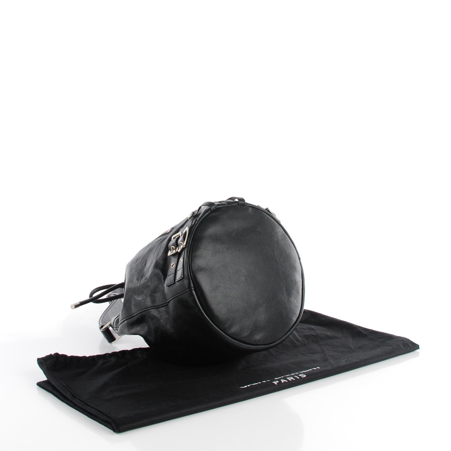 Calfskin Medium Rider Bucket Bag Black