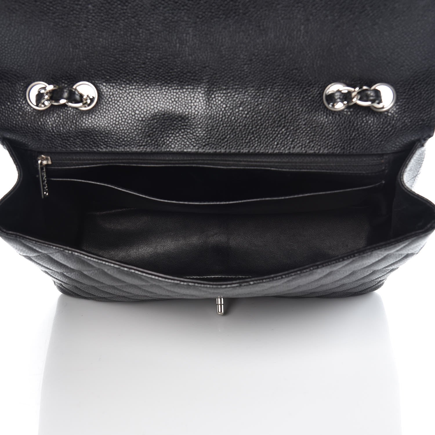 Chanel Caviar Quilted Jumbo Single Flap Black 6 of 15