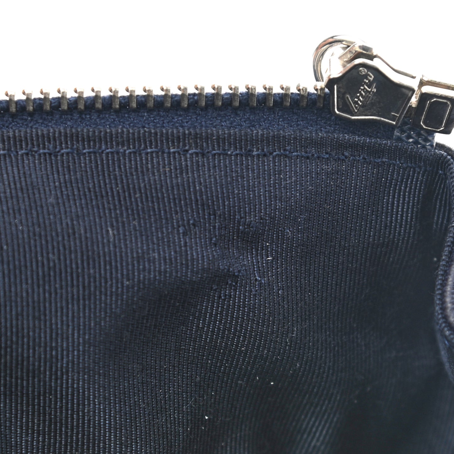 Lambskin Quilted Cosmetic Case Navy Blue