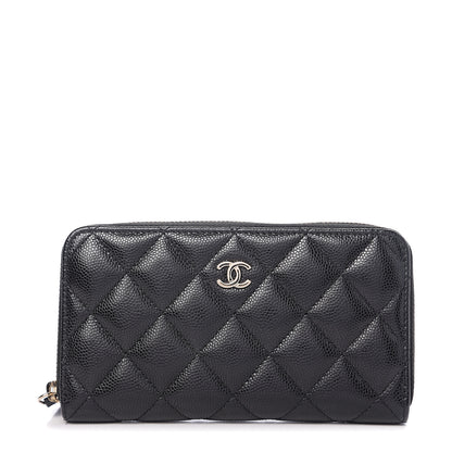 Chanel Caviar Quilted Small Zip Around Wallet Black 1 of 7
