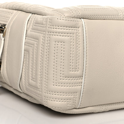 Versace Calfskin Icon Quilted Shoulder Bag White 8 of 10