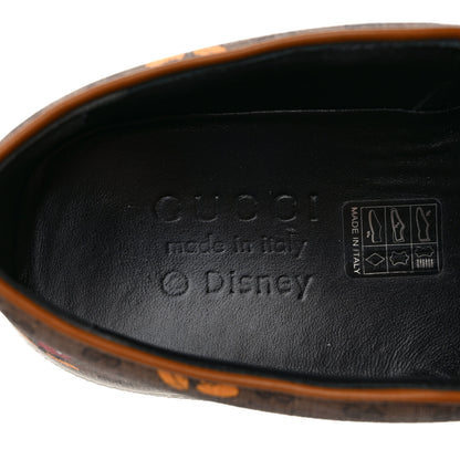 Gucci X DISNEY Mini Vintage GG Supreme Monogram Mickey Mouse Mens Slip-On Sneakers 9 Beige Vintage Sun Oil 7 of 10