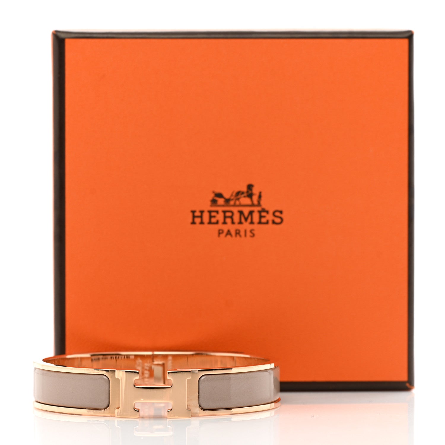 Hermes Enamel Narrow Clic Clac H Bracelet PM Marron Glace 5 of 5