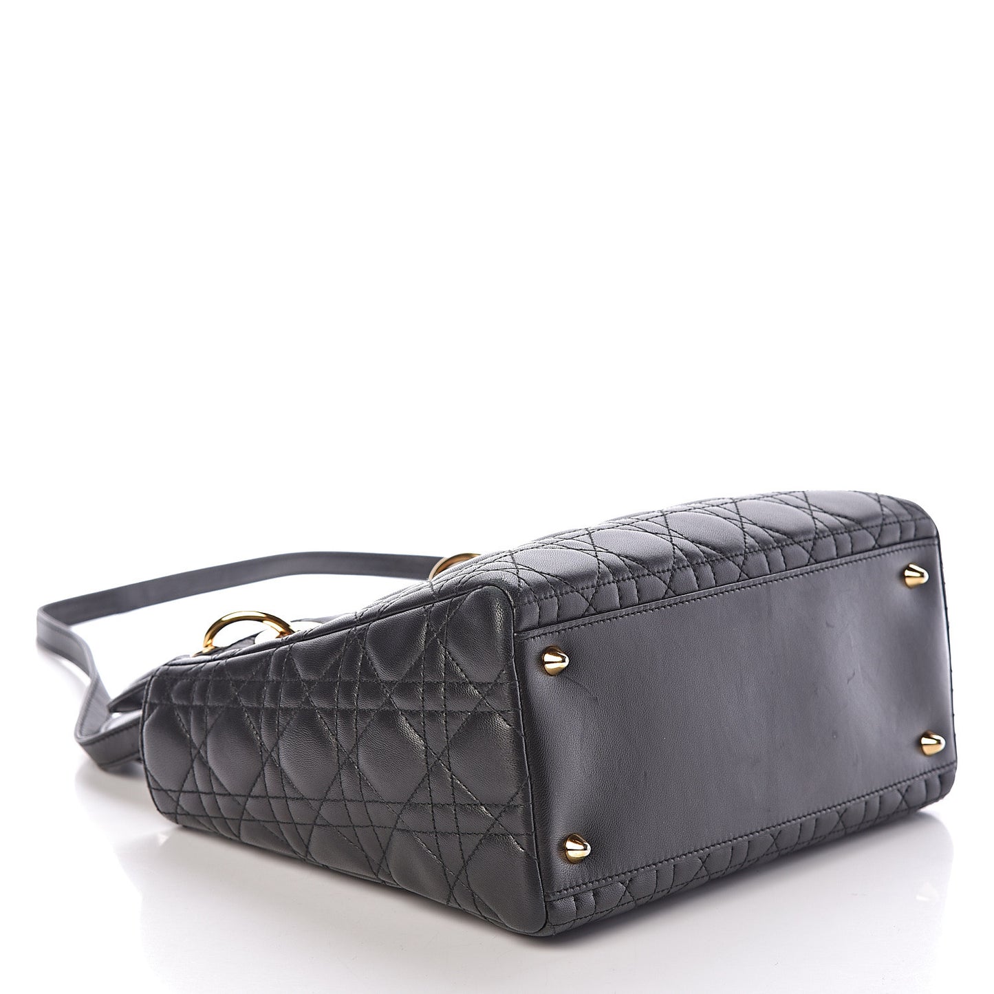 Lambskin Cannage Medium Lady Dior Black