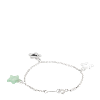 Tiffany Sterling Silver Aventurine Rock Crystal Quartz Star Charm Bracelet 2 of 4