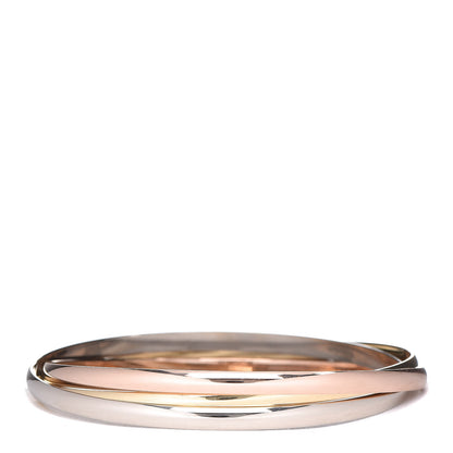 Cartier 18K Pink Yellow White Gold Trinity Bangle 59 3 of 4
